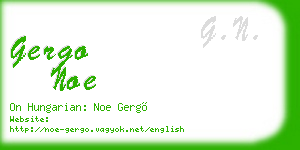 gergo noe business card